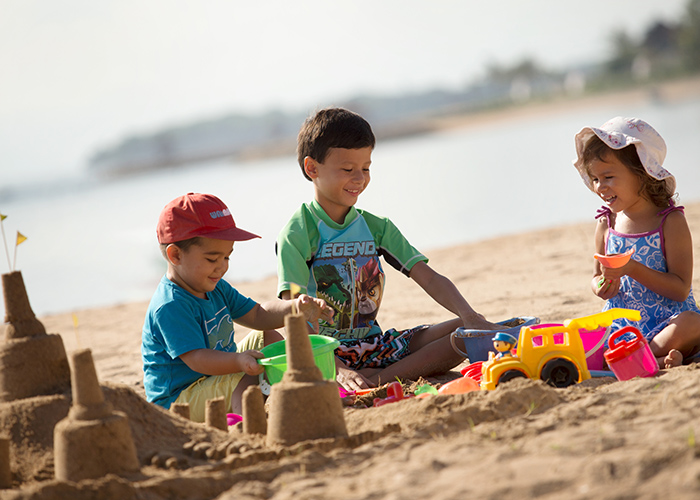 Build a majestic sandcastle at family hotel in Nusa Dua